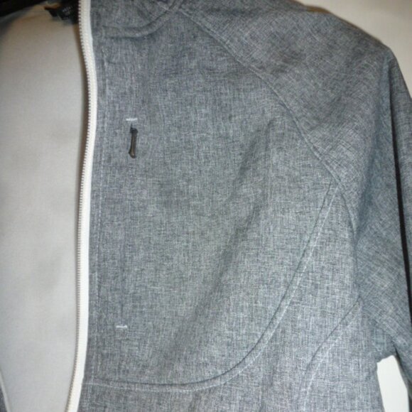Kirkland Signature Women's Softshell Jacket Size L Gray Fleece Lined Hood - Picture 5 of 12